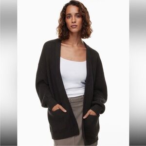 Wilfred Aritzia UNWIND Merino Wool Cardigan Sweater Black Size XXS